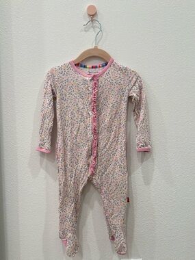 Magnetic Me 3-6M Pink Ruffle Footie